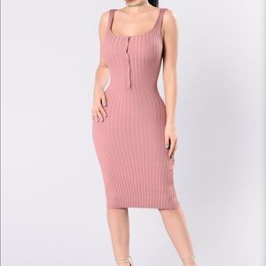 Fashion Nova Ribbed “Staying Overnight” Dress /NWT